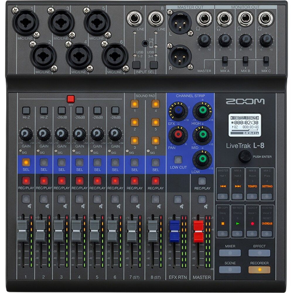 Zoom LiveTrak L-8 Digital Mixing Console