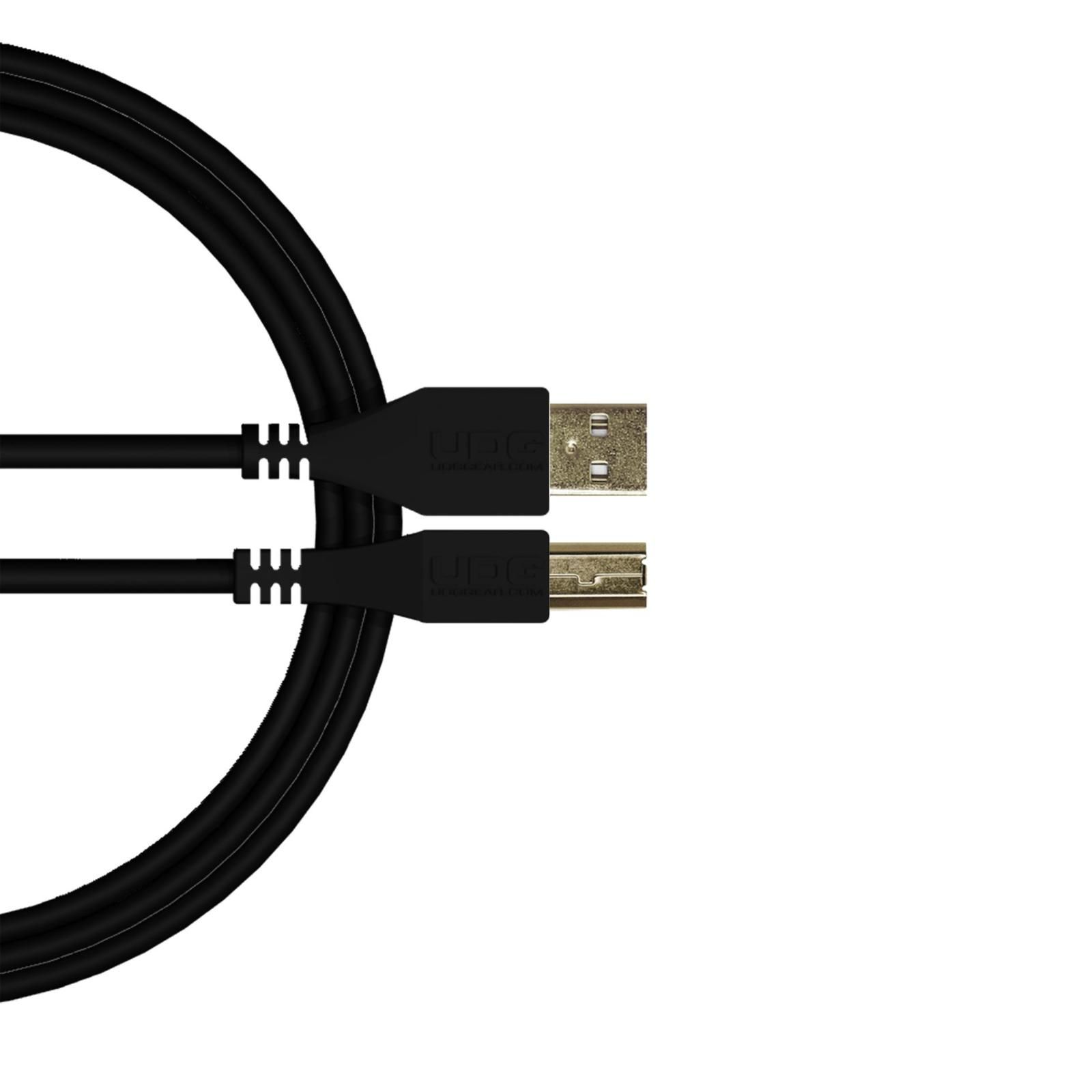 UDG 95002 BL - USB 2.0 A-B Black Straight Cable 2m