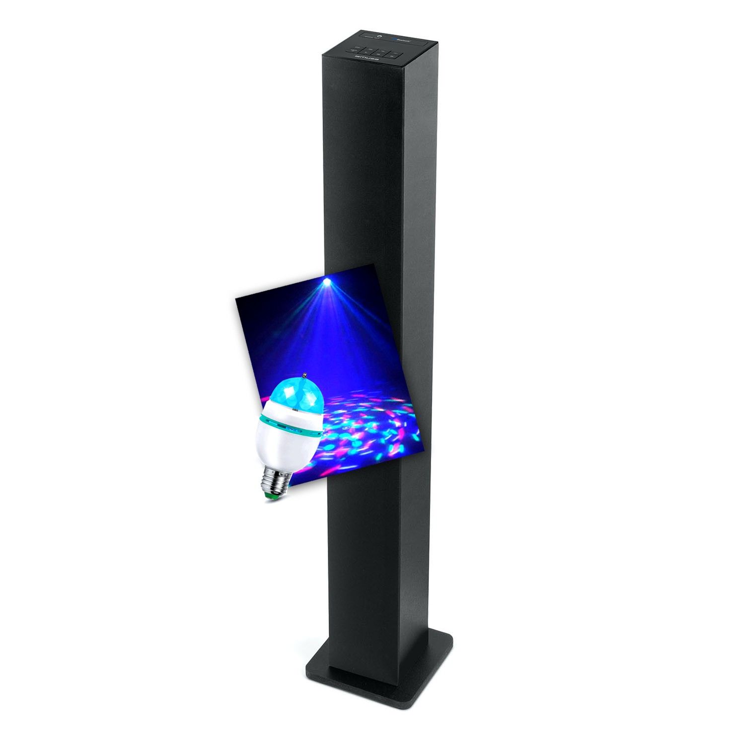 Inovalley Muse M-1050 BT Indoor Speaker, 20W Bluetooth with LED Light