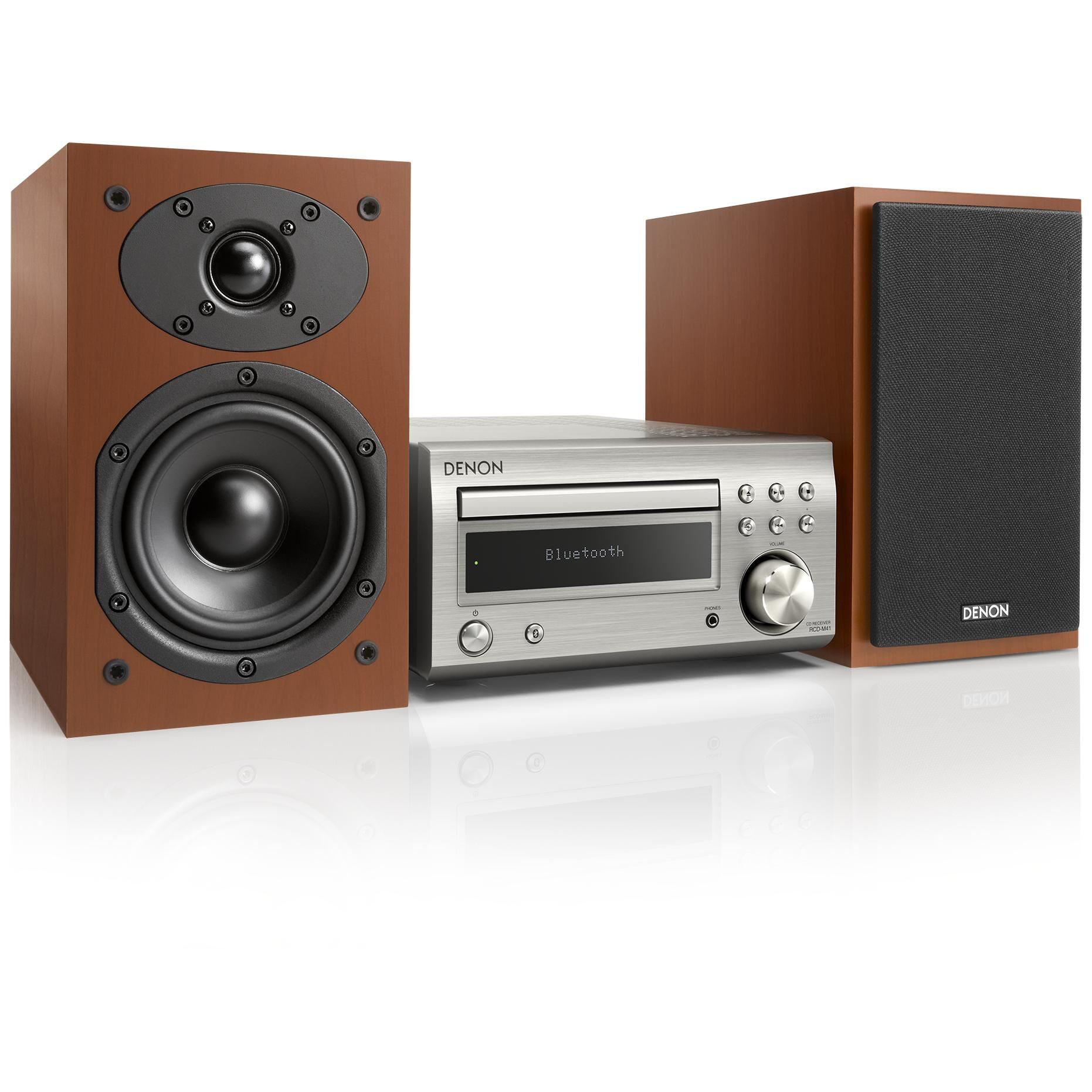 Denon D-M41 60W Home Mini Audio System - Silver