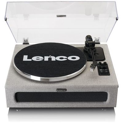 Lenco LS-440 Vinyl Turntable, 33/45 RPM, Built-in Speakers, AUX Input, Bluetooth 5.0 - Grey
