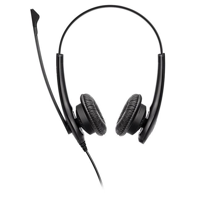 Jabra BIZ 1100 Duo Headset - Wired, Over-ear, 3.5mm Jack, Black, University, Certified for Microsoft Teams and Zoom