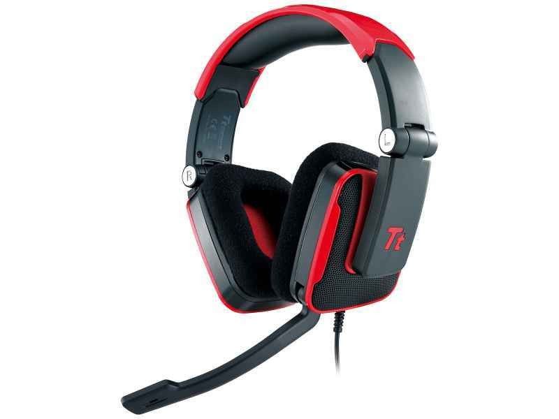 Auricular Tt eSPORTS Shock Binaural Banda Inalámbrica Negro - Rojo HT-SHK002ECRE