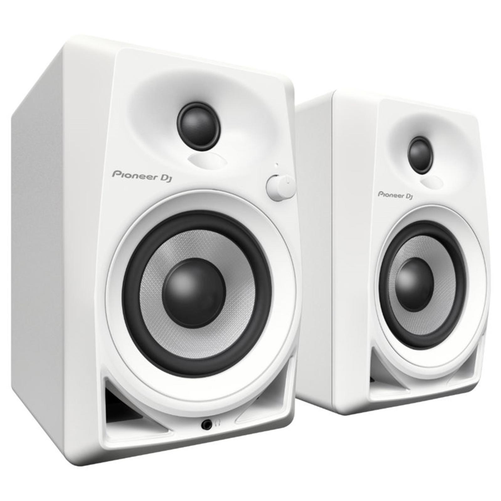 Pioneer DJ DM-40D White Desk Speakers 4-inch