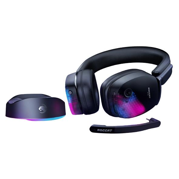 Roccat Syn Max Air Wireless Gaming Headset with Charging Stand - Black