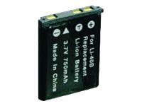 M-Cab Camera Battery - 740mAh Li-Ion - Black - For Fujifilm Instax Mini 90, Olympus D-765, Stylus VG-165, 180, Stylus Smart D-770