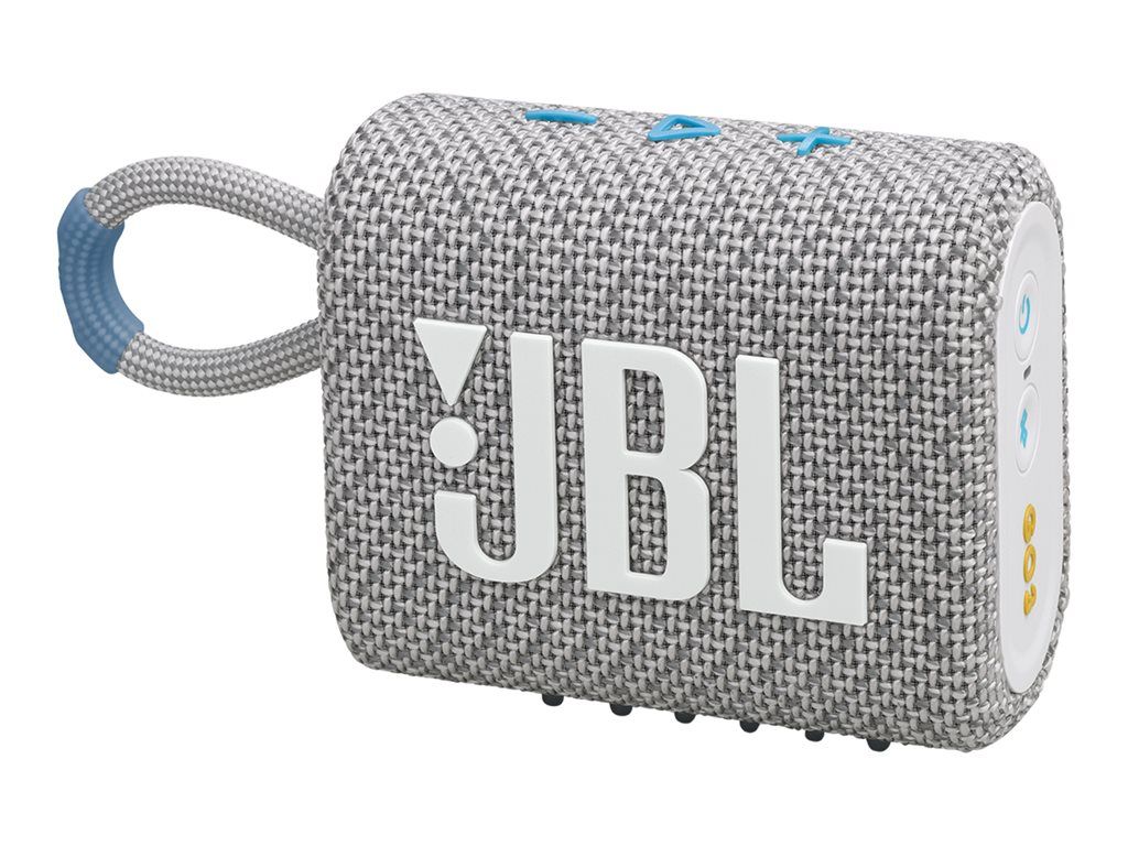 JBL Go 3 Eco Speaker - Mobile Use - Wireless - Bluetooth 5.1 - 4.2 Watt - White