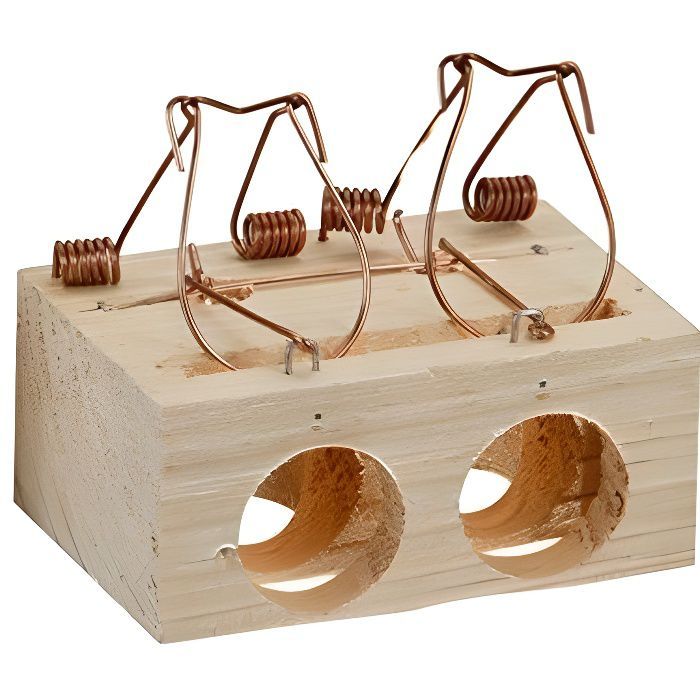 Sauvic Wood Mouse Trap, 2-Hole, Small