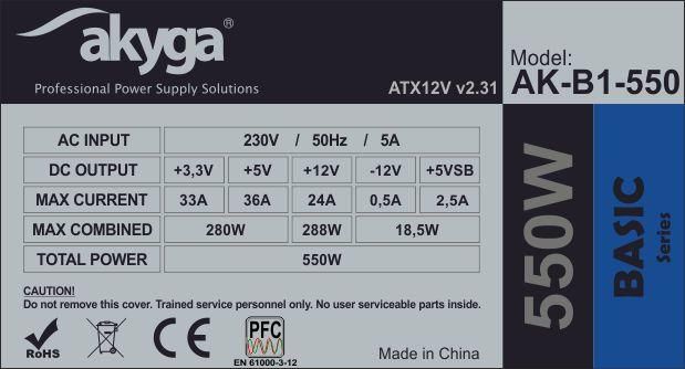 Akyga Source Silent Fan 120mm Grey