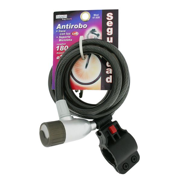 Electro DH Anti-Theft Lock with 12mm Key, 180cm