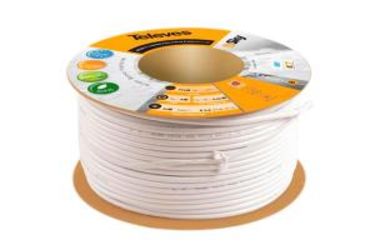 Televes CXT5 100m Coaxial Cable, 5mm, White