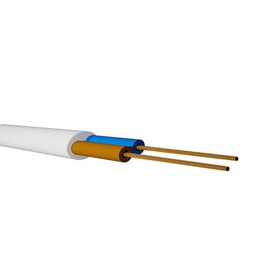 OEM 100m Electric Cable White, 2x0.75mm