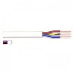 OEM 100m 3x1mm Insulated Electric Wire, White, 500V