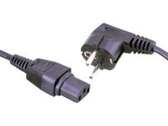 Electro DH 3-Wire Connection 1.8mm, SCHUKO + NF Plug to IEC-320 Socket, 36.753/180/GR 8430552029983