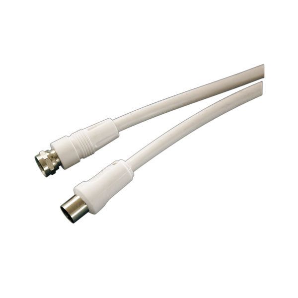 Electro DH TV/SAT Antenna Connector 5m White Male RG-59