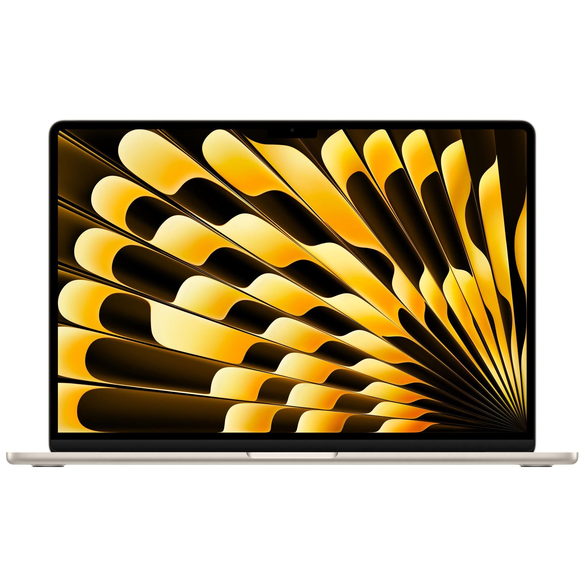Apple MacBook Air (M3, 2024) - 15.3-inch, 16GB RAM, 256GB SSD, Beige AZERTY Keyboard