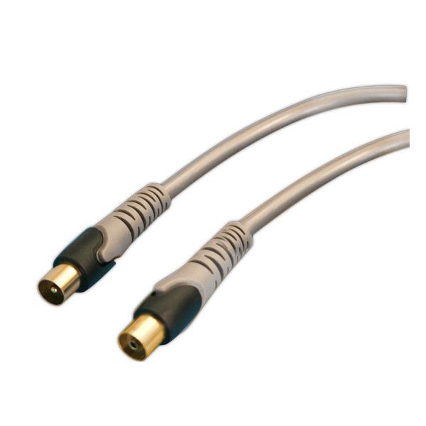 Electro DH High-Quality Golden TV Antenna Connection, 1.5m, Model: 8430552137923