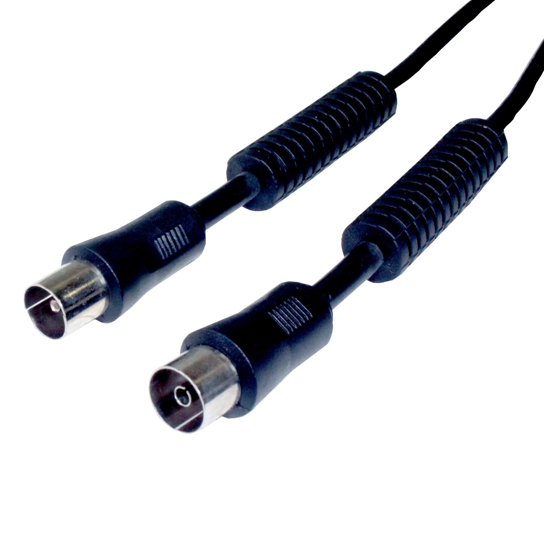 Dcu Cable TV Antenna Male to Female Adapter 3m with Filter Black