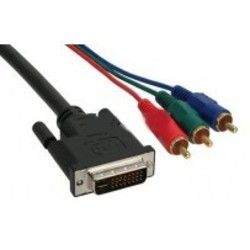 DVI Cable 24+5 Male to 3 RCA Male RGB