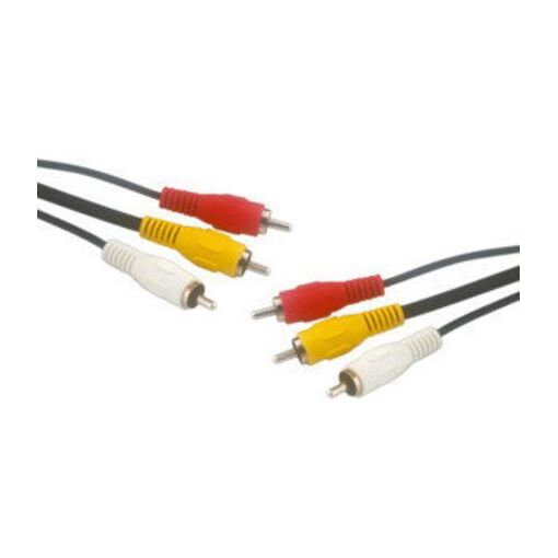 Electro DH 37.014/10 8430552124299 Audio-Video Cable, 3 RCA Plugs to 3 RCA Plugs, 10m