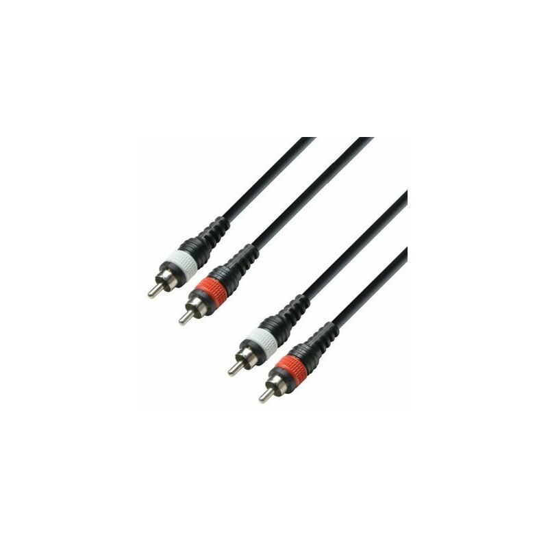 Adam Hall 2 Male to 2 RCA Male Cable, 6m