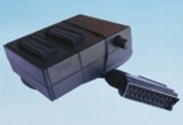 Silver Electronics EURO Cable Adapter Male to 2 Female with Switch
