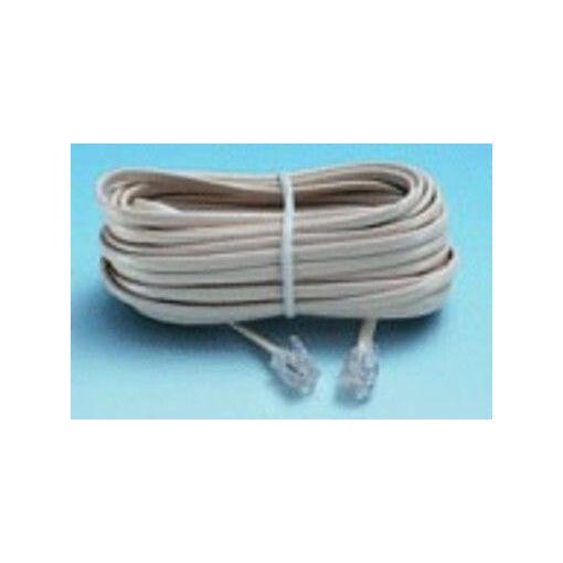 Câble téléphonique BQ Cables 6P4C RJ11 M-M Blanc, 7,5mts
