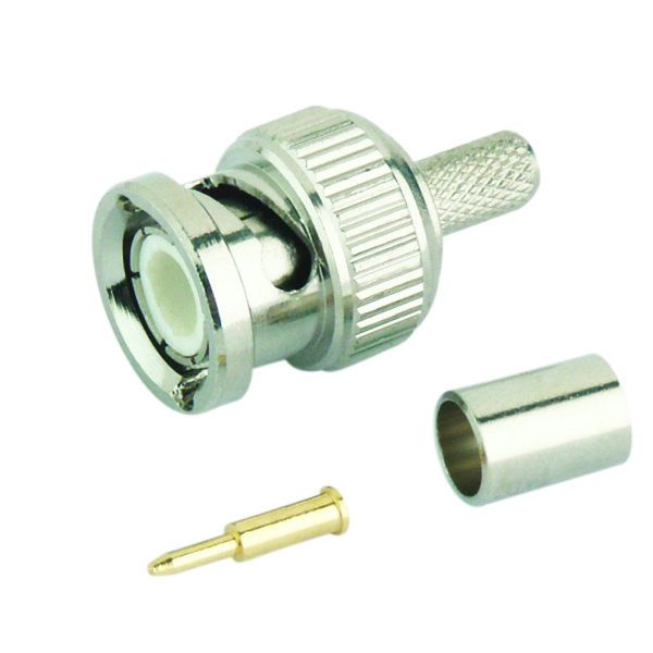 Electro DH BNC Male Connector, RG-174/U, Crimp Fixation