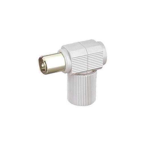 Conector de antena coaxial Electro DH doblado - Diámetro 9,52 mm, macho, gris