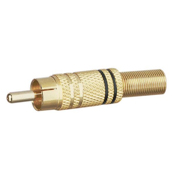 Electro DH Coaxial RCA Male Connector, Red Rings, 10.590/D/R