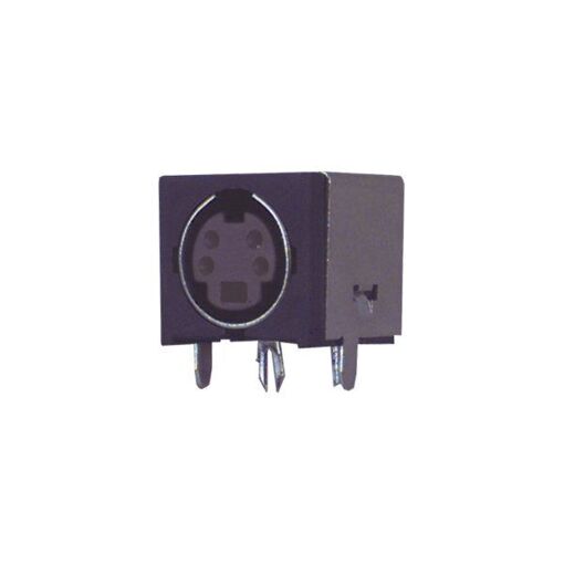 Connecteur femelle Mini-DIN blindé à 4 côtés Electro DH pour circuit imprimé