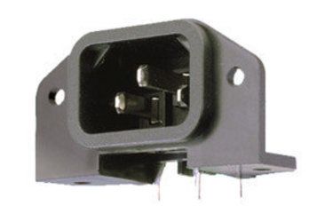 Electro DH IEC 320 Base Connector to PCB, Black, Model: Electro Dh 31.211/T9 8430552027965