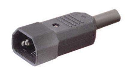 Electro DH IEC 320 Male Connector (C14, Black)