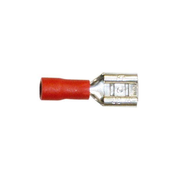 Conectores female Faston aislados Electro DH, juego de 100, para cables de 4 a 6 mm2, 6,35 mm, tapa amarilla, ref. 10.916/6,3/A
