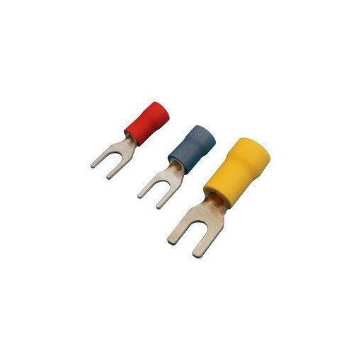 Conjunto de 100 terminales de叉 Fastom 5.3 mm para cables de 4 a 6 mm2, Electro DH, Amarillo