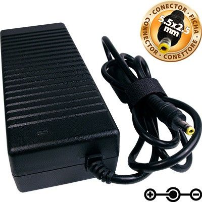 OEM 120W Fixed Power Supply, 19VDC, 6.5A, 5.5x2.5mm Connector