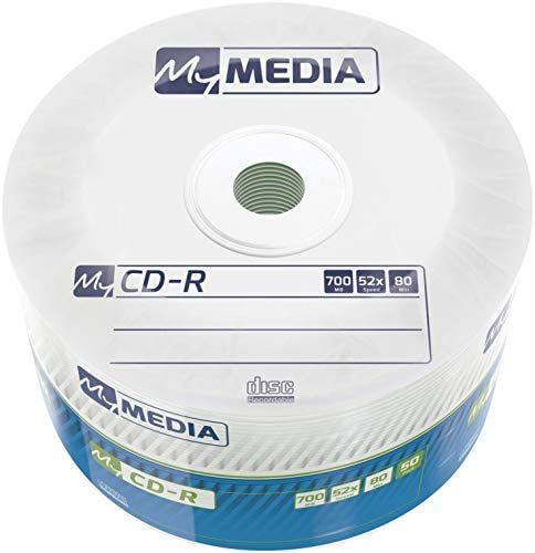MyMedia 700MB CD-R Pack of 50 Units - Spiral Case - CD Recorder 52x Speed with Long Lifespan