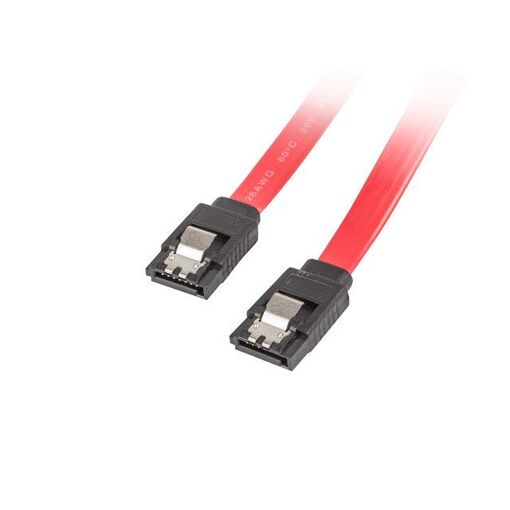 Câble Lanberg SATA III 6 Go/s avec clip en métal, 0,5 m (femelle-femelle)