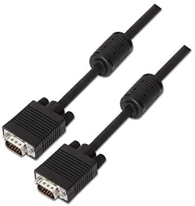 Cable AISENS SVGA con ferrita HDB15, 10 m Negro