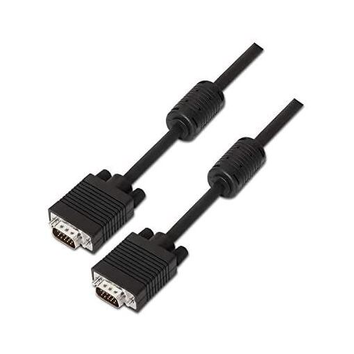 AISENS SVGA Cable with Ferrite HDB15, 10m Black