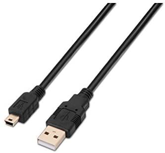 AISENS USB 2.0 Cable, Type A/M to Mini B/M, Black, 0.5m