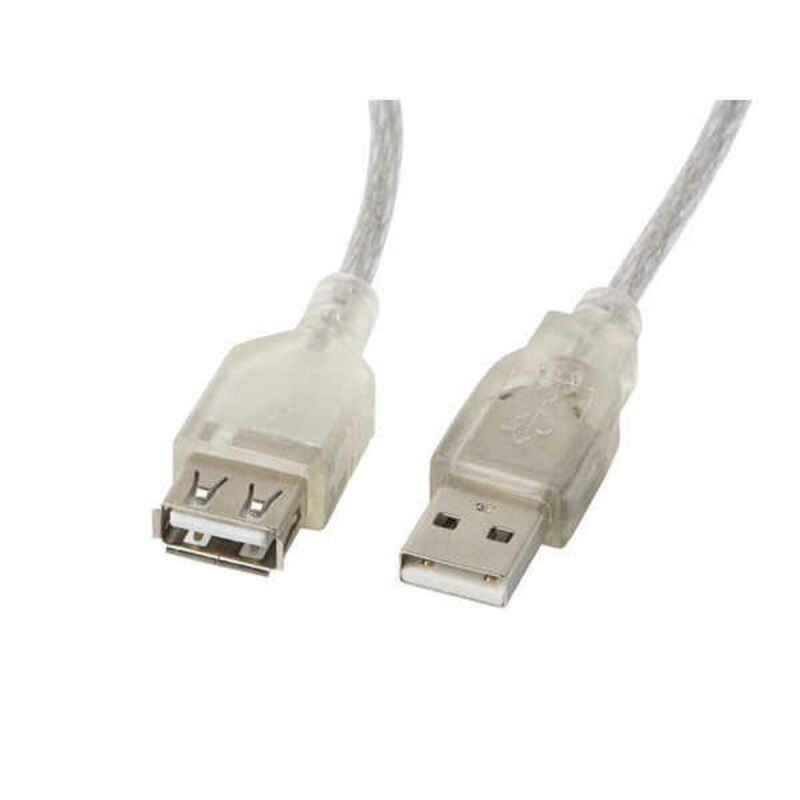 Lanberg USB 2.0 Male-Female Extension Cable with Ferrite Core, 1.8m, Transparent