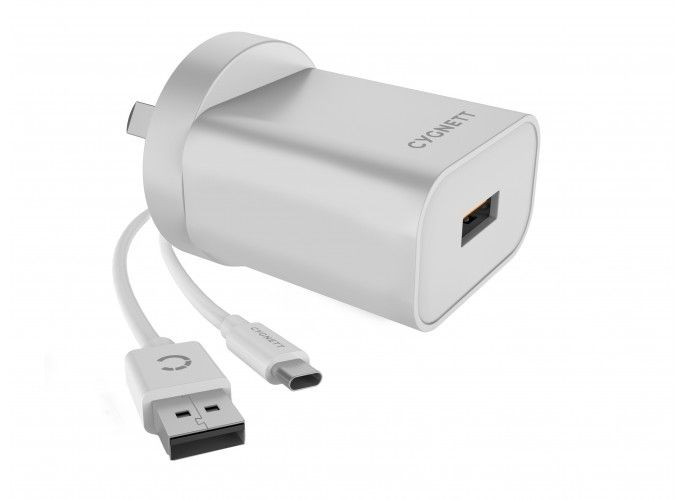 Cygnett Powerplus 18W USB-C to USB-A Cable with QC 3.0 - White (UE)