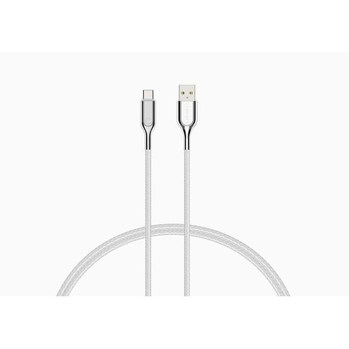 Cygnett Armored USB-C to USB-A Cable (3 Amp/60W, 1m), White