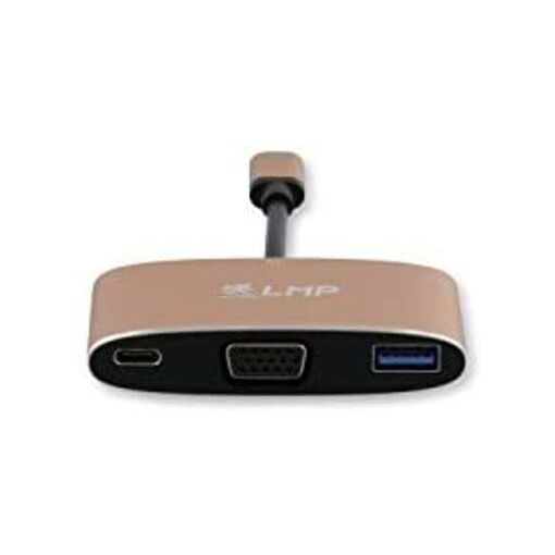 LMP USB-C to VGA and USB 3.0 Adapter (Aluminum)