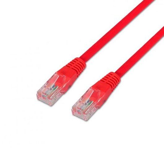 Aisens A135-0237 - RJ45 Patch Cable (0.5m, 10/100/1000 Mbit/s, Switch/Router/Modem/Panel Connectors/Access Points/Connection Fields), Red