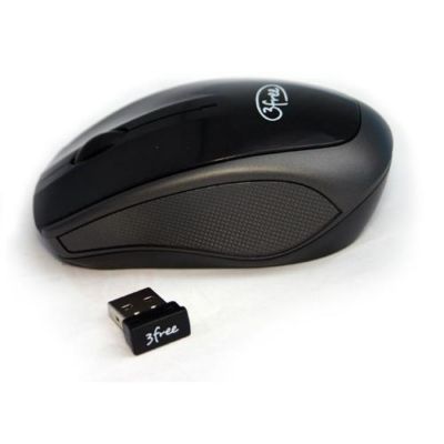 3FREE WiFi Optical Mouse with Nano Receiver (MCW401) - Black