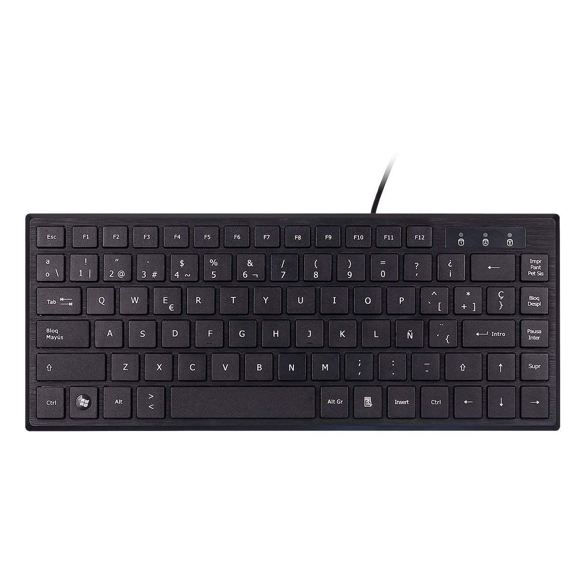 Unyka Ultra-Thin Compact Keyboard KB 302 Mini USB 83 Keys Black
