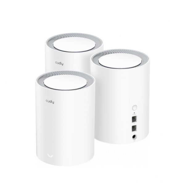 Cudy M1800 3-Pack Dual-Band Wi-Fi 6 (802.11ax) Router, White