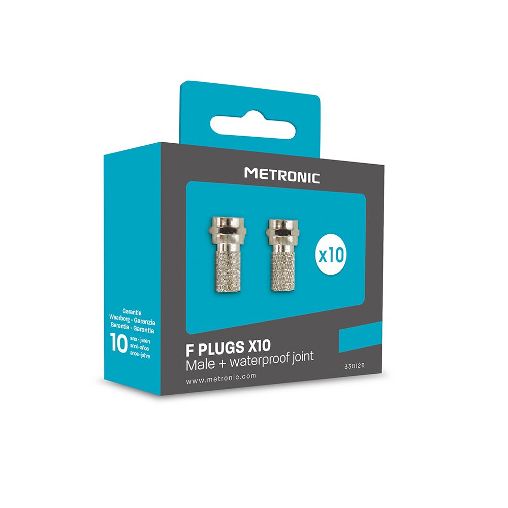 Metronic Satellite TV F-Joint Connector (Pack of 10)